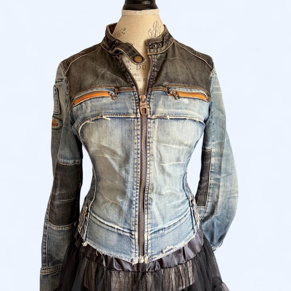 Vintage Distressed Miss Sixty biker jacket - Picture 2 of 9